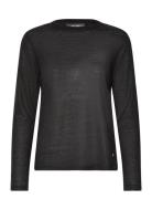Mmcasa O-Ls Foil Tee Tops T-shirts & Tops Long-sleeved Black MOS MOSH