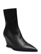 Pratella Black Nappa Shoes Boots Ankle Boots Ankle Boots With Heel Bla...