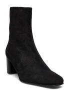 Praia Black Suede Shoes Boots Ankle Boots Ankle Boots With Heel Black ...