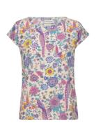 Krystal Top Tops Blouses Short-sleeved Multi/patterned Lollys Laundry