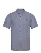 Anf Mens Wovens Tops Shirts Short-sleeved Blue Abercrombie & Fitch