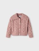 Nmfohalli Ls Short Knit Card Tops Knitwear Cardigans Pink Name It