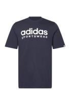Spw Tee Sport T-shirts Short-sleeved Navy Adidas Sportswear
