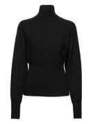 Rib Knit Dolman Waisted Sweater Tops Knitwear Turtleneck Black Calvin ...