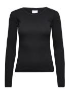 2Nd Pale Tt - Daily Cotton Rib Tops T-shirts & Tops Long-sleeved Black...