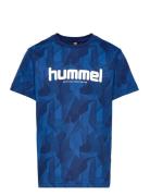 Hmltonni T-Shirt S/S Sport T-shirts Short-sleeved Blue Hummel