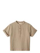 Shirt S/S Svend Tops T-shirts Short-sleeved Khaki Green Wheat