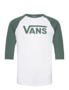 Mn Vans Classic Raglan Sport T-shirts Short-sleeved White VANS