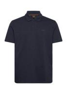 Pe_Slub Tops Polos Short-sleeved Blue BOSS