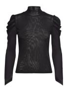 Dvf New Remy Top Tops Blouses Long-sleeved Black Diane Von Furstenberg