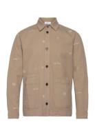 Langley Aoe Twill Overshirt Tops Overshirts Beige Les Deux