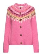 Joelle Cardigan Tops Knitwear Cardigans Pink Jumperfabriken