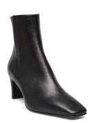 New Heel Square Shoes Boots Ankle Boots Ankle Boots With Heel Black Ap...