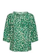 Blouse 3/4 Sleeve Tops Blouses Long-sleeved Green Gerry Weber Edition