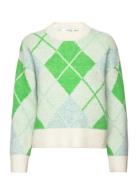 Slflipka Ls Knit O-Neck Tops Knitwear Jumpers Green Selected Femme