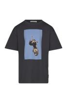 Over Artwork T-Shirt Tops T-shirts Short-sleeved Grey Tom Tailor