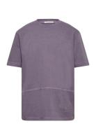 Garment Dye T-Shirt Tops T-shirts Short-sleeved Purple Tom Tailor
