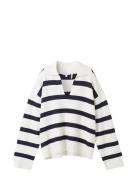 Knit Pullover Striped Tops Knitwear Jumpers White Tom Tailor