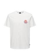 Onskye Reg Photo Ss Tee Tops T-shirts Short-sleeved White ONLY & SONS