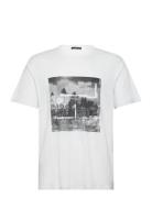 Graaf Linen Art Tee White Tops T-shirts Short-sleeved White NEUW