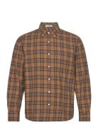 Rel Texture Check Shirt Tops Shirts Casual Multi/patterned GANT