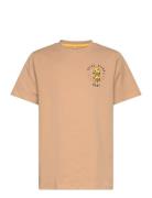 Tnjulio S_S Tee Tops T-shirts Short-sleeved Beige The New