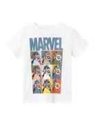 Nkmalessio Marvel Ss Top Mar Tops T-shirts Short-sleeved White Name It