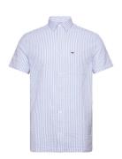 Tjm Reg Stripe Seersucker Shirt Tops Shirts Short-sleeved Blue Tommy J...