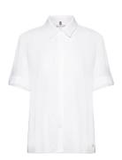 Essential Fluid Ss Shirt Tops Shirts Short-sleeved White Tommy Hilfige...