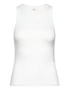 Basic Soft Tank Tops T-shirts & Tops Sleeveless White Gina Tricot