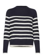 Freya Cotton/Cashmere Sweater Tops Knitwear Jumpers Blue Lexington Clo...