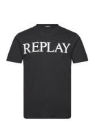 T-Shirt Regular Pure Logo Tops T-shirts Short-sleeved Black Replay