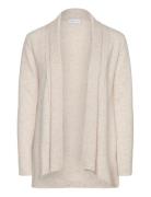 Rollerneck Loose Tension Tops Knitwear Cardigans Beige Davida Cashmere