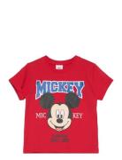 Tshirt Tops T-shirts Short-sleeved Red Mickey Mouse