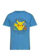 T-Shirt Ss Tops T-shirts Short-sleeved Blue Minymo