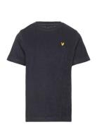 Towelling T-Shirt Tops T-shirts Short-sleeved Navy Lyle & Scott