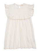 Pointelle Heart Dress W. Ruffle Dresses & Skirts Dresses Casual Dresse...