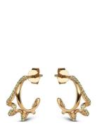 Elegant Twirl Hoops Accessories Jewellery Earrings Hoops Green Enamel ...
