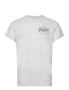 Classic Vl Heritage Chest Tee Tops T-shirts Short-sleeved Grey Superdr...