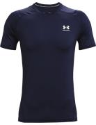 Ua Hg Armour Fitted Ss Sport T-shirts Short-sleeved Navy Under Armour