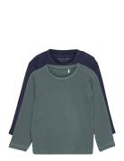 Blouse Ls Tops T-shirts Long-sleeved T-shirts Blue Minymo