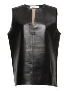 Bree - Leather Deluxe Tops Blouses Sleeveless Black Day Birger Et Mikk...