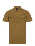 Chevron Polo Shirt Tops Polos Short-sleeved Yellow Lyle & Scott