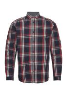 Checked Shir Tops Shirts Casual Black Tom Tailor