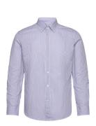 Regular-Fit Cotton Striped Shirt Tops Shirts Business Blue Mango