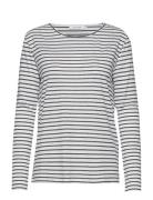 Nobel Ls Stripe 3173 Tops T-shirts & Tops Long-sleeved White Samsøe Sa...