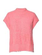 Mirre Knitted Vest Tops Knitwear Jumpers Pink Gina Tricot
