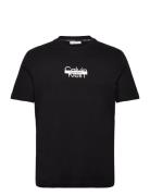 Cut Through Logo T-Shirt Tops T-shirts Short-sleeved Black Calvin Klei...