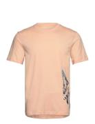 Photoprinted T-Shirt Tops T-shirts Short-sleeved Orange Tom Tailor