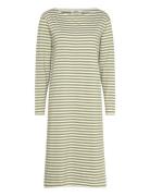 Soft Single Stripe Sille Dress Polvipituinen Mekko Green Mads Nørgaard